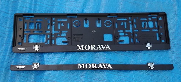 Podložka pod SPZ MORAVA, 3D chrom 